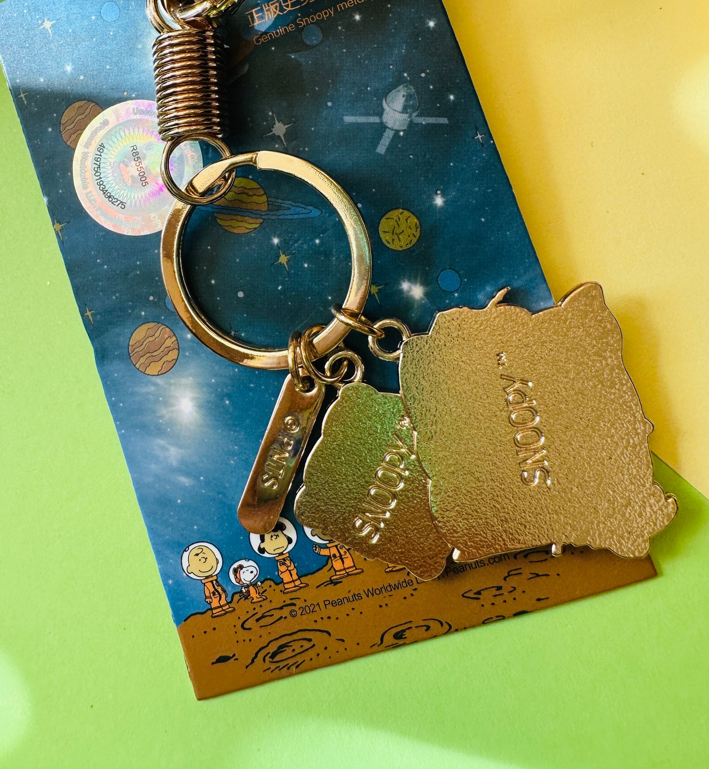 Peanuts Snoopy Genuine Pendant Fall fishing Gift key chain bag charm