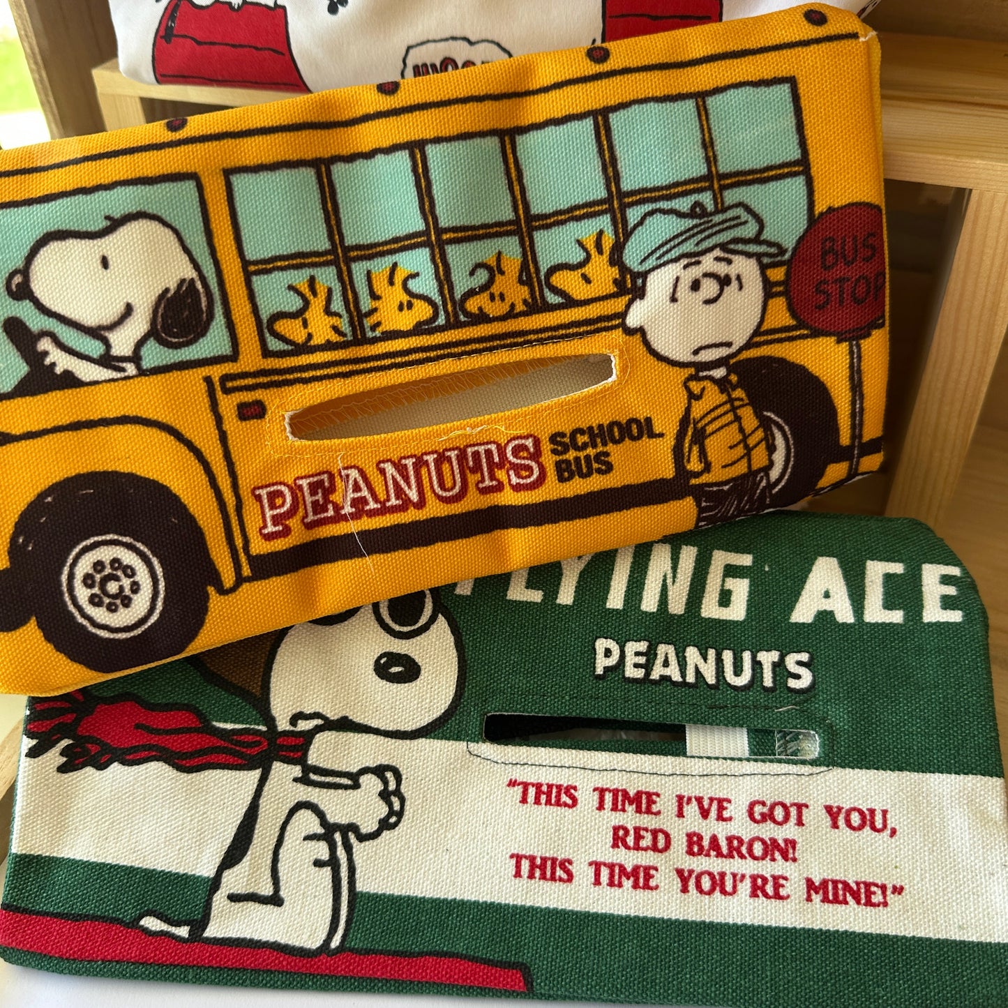 Snoopy Fabric Tissue box Cover with Handle
