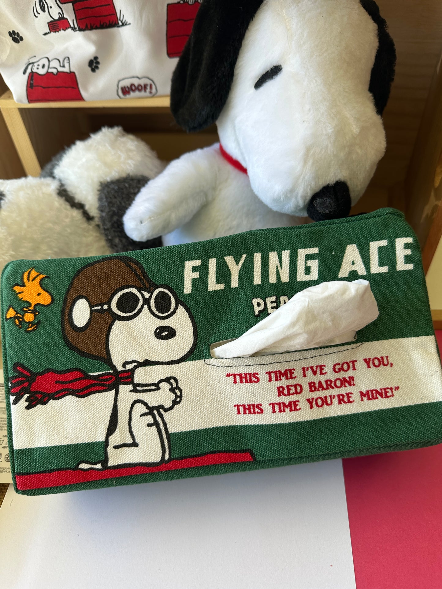 Snoopy Fabric Tissue box Cover with Handle