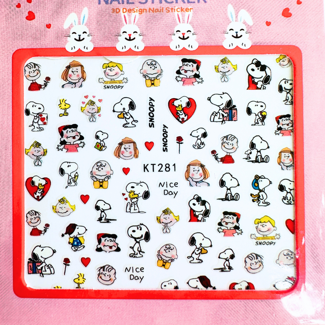 Snoopy and Friends Mini Nail Art Stickers