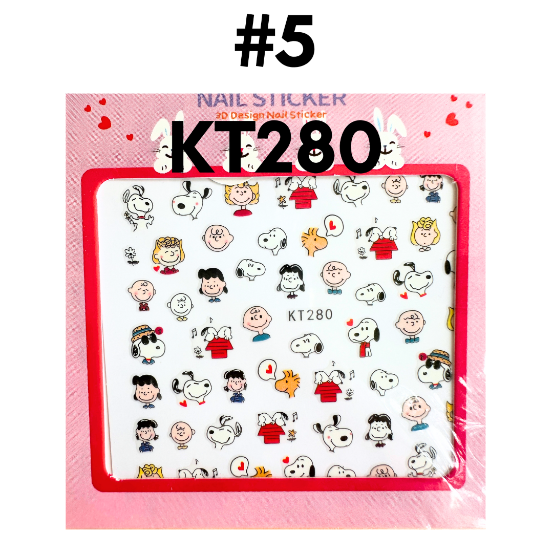 Snoopy and Friends Mini Nail Art Stickers