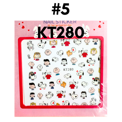 Snoopy and Friends Mini Nail Art Stickers