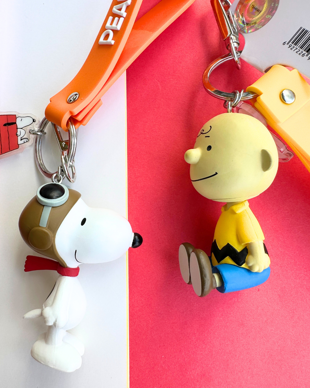 Peanuts Character Key Ring - Official Collectible Peanuts Keychain Charm - Charlie Brown / Snoopy