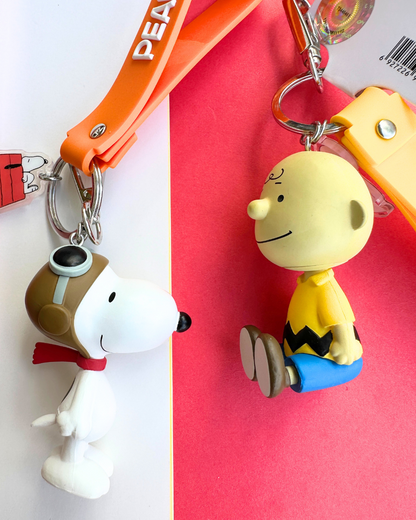 Peanuts Character Key Ring - Official Collectible Peanuts Keychain Charm - Charlie Brown / Snoopy