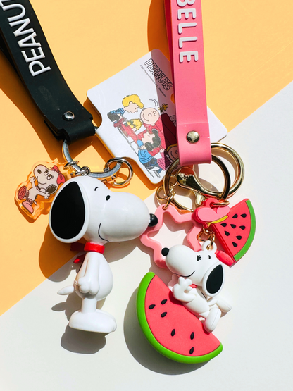 Peanuts Belle Watermelon Summer Character Keychain