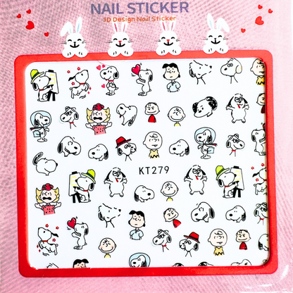 Snoopy and Friends Mini Nail Art Stickers