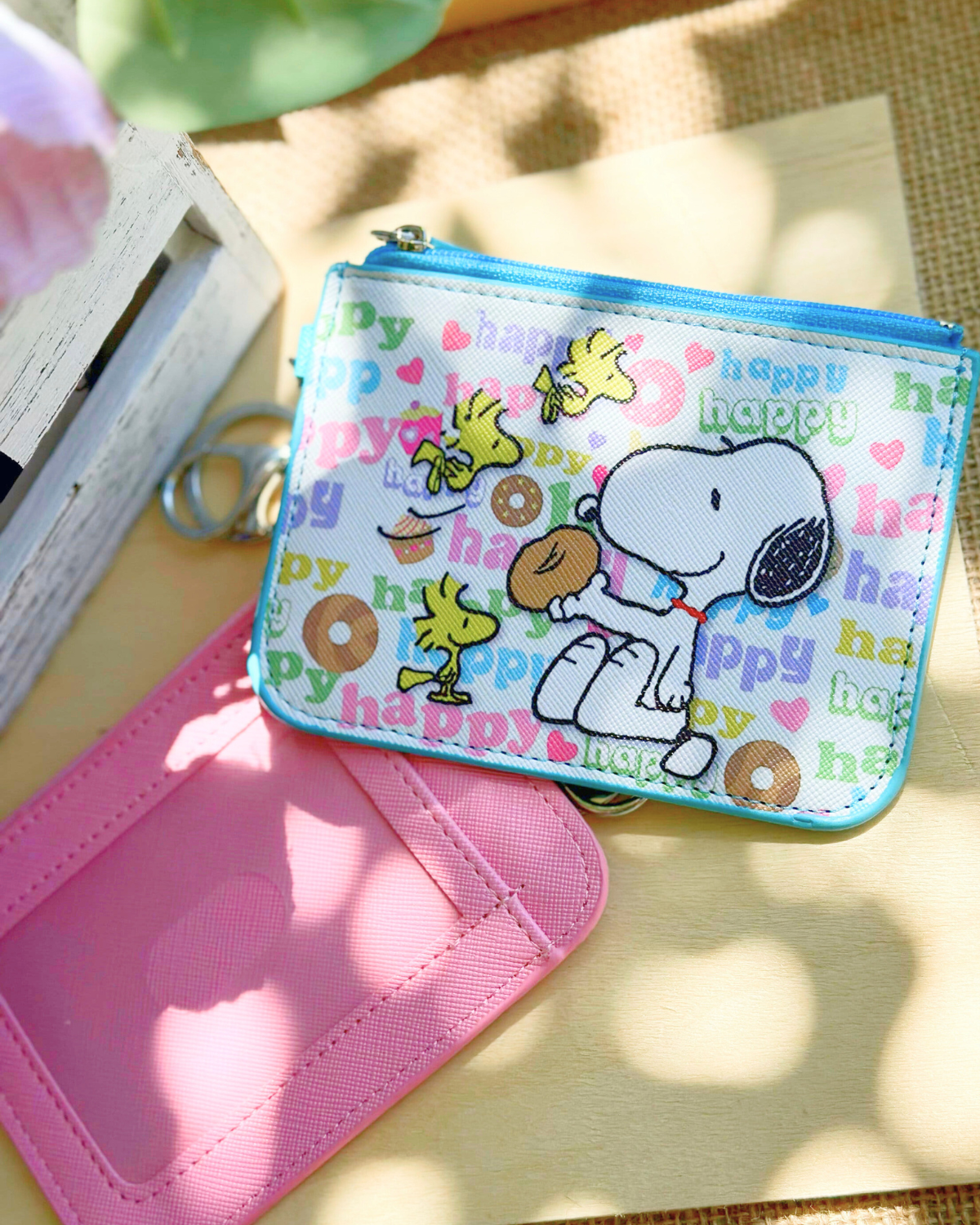 Snoopy Donut Eco-Friendly Vegan Leather ID Card Holder