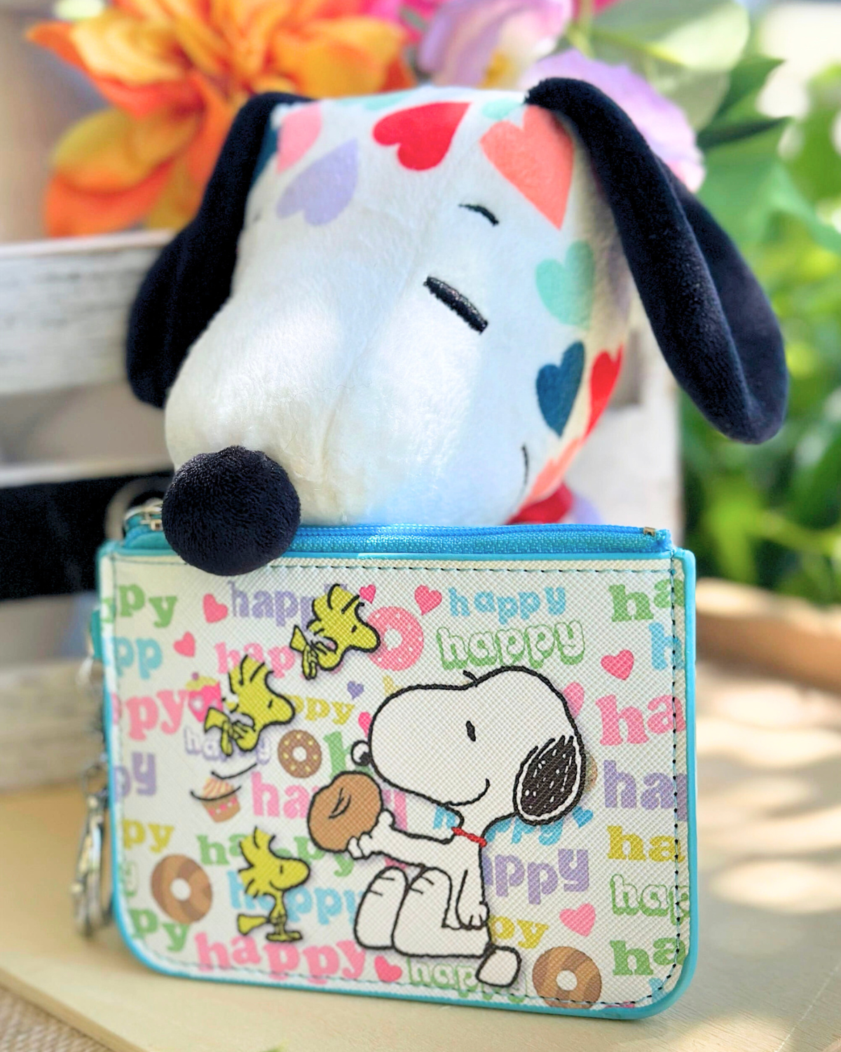 Snoopy Donut Eco-Friendly Vegan Leather ID Card Holder