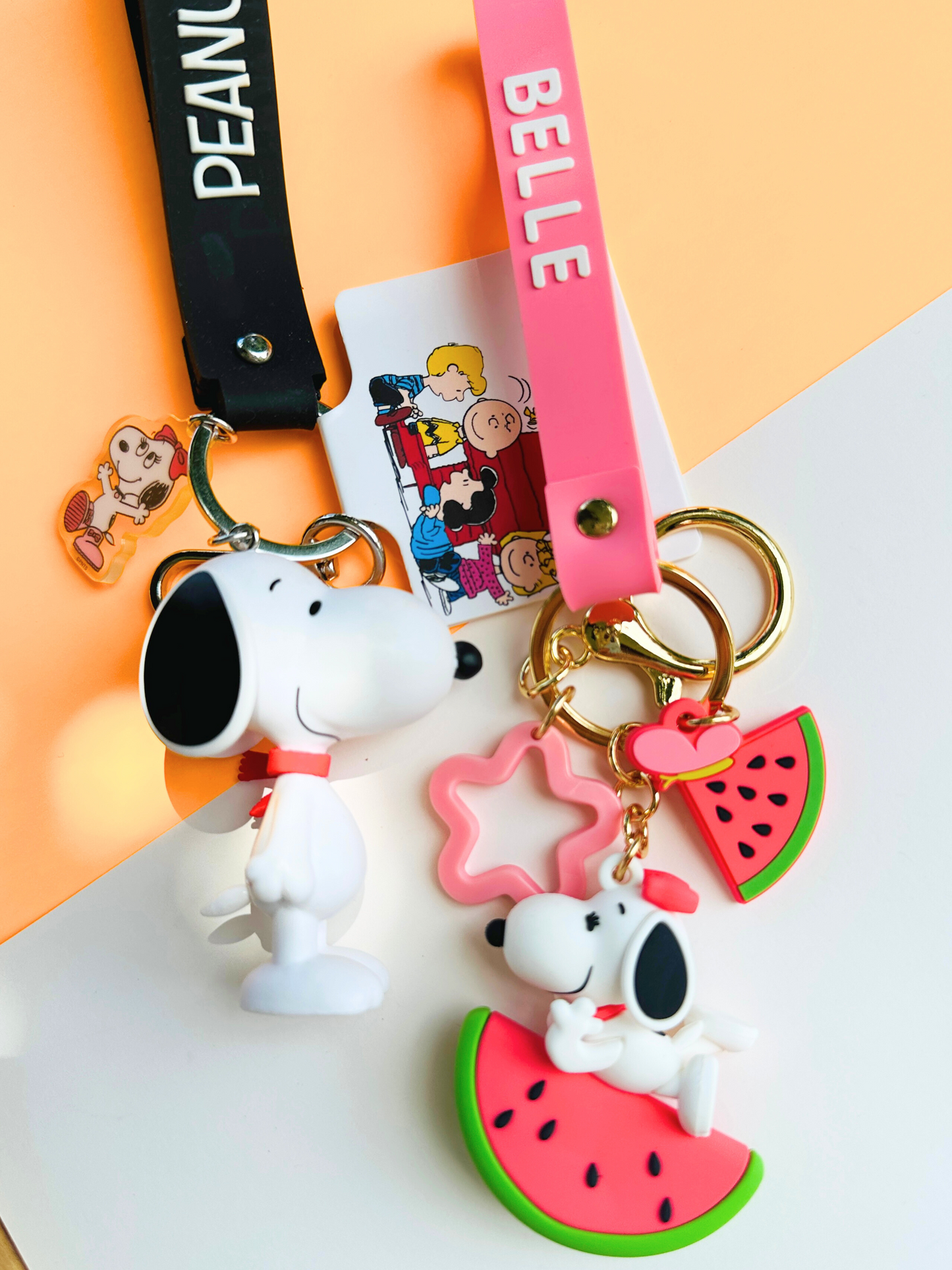 Peanuts Belle Watermelon Summer Character Keychain