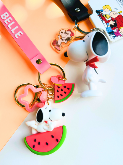 Peanuts Belle Watermelon Summer Character Keychain