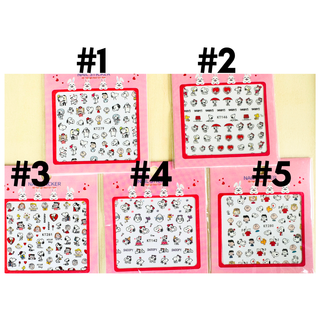 Snoopy and Friends Mini Nail Art Stickers