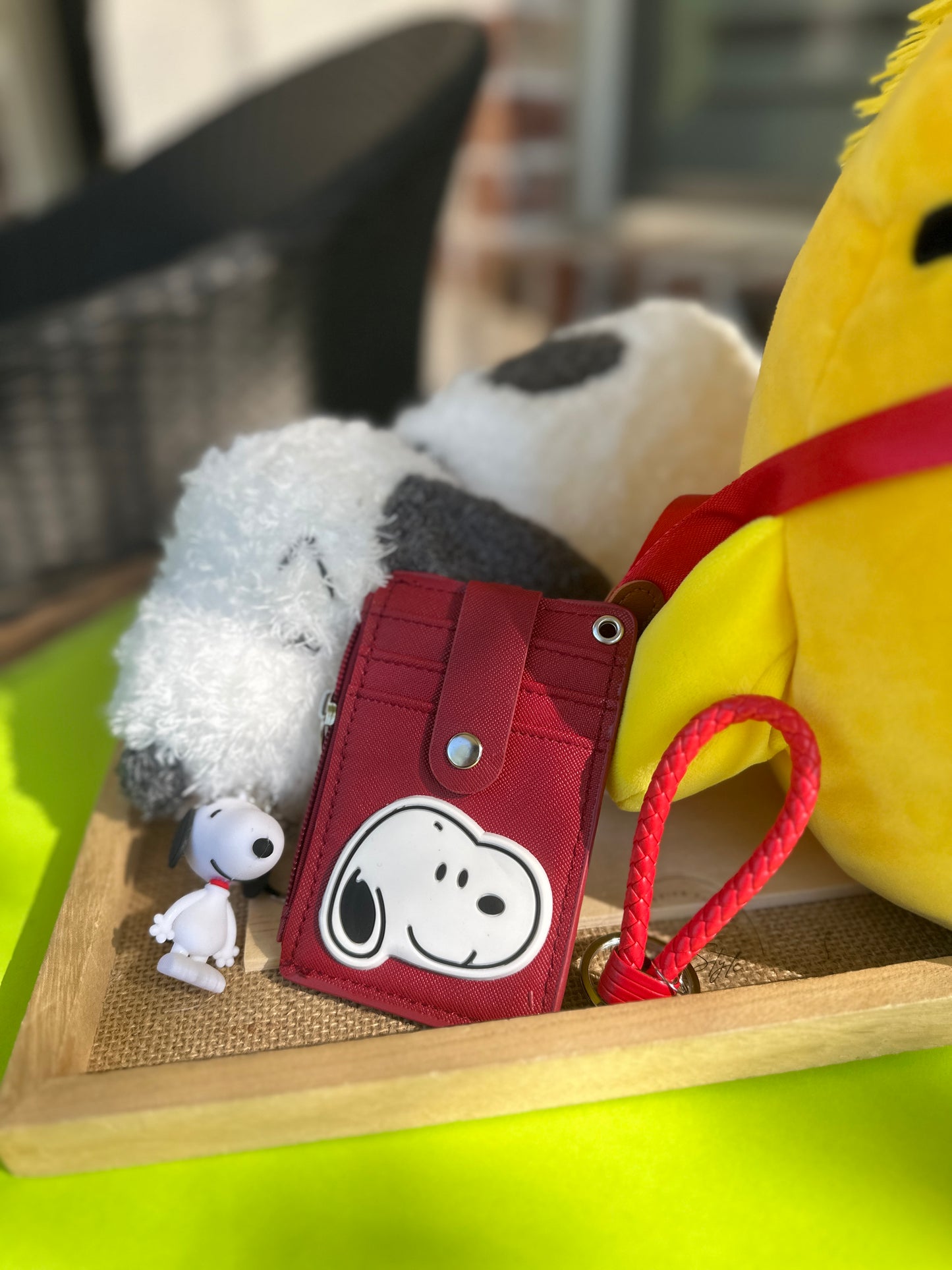 Snoopy Vegan Leather ID Sleeve and Lanyard