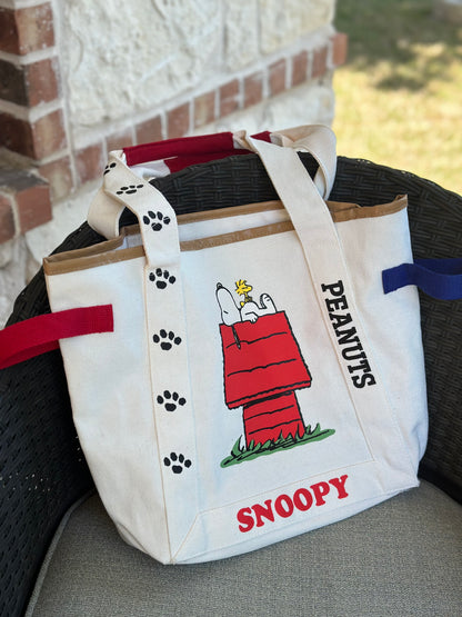 Snoopy Premium Canvas Tote bag - Dog House