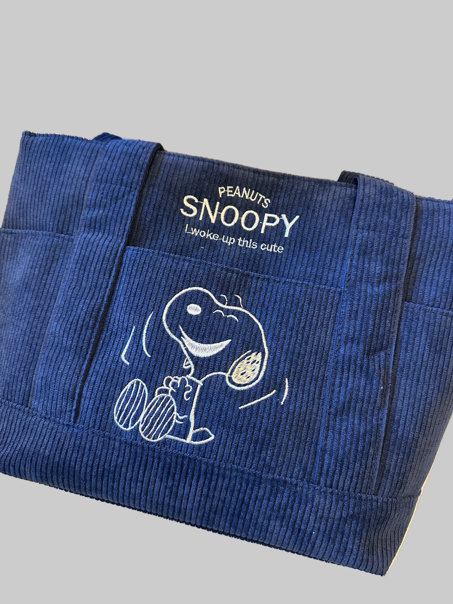 Snoopy Corduroy Tote Bag