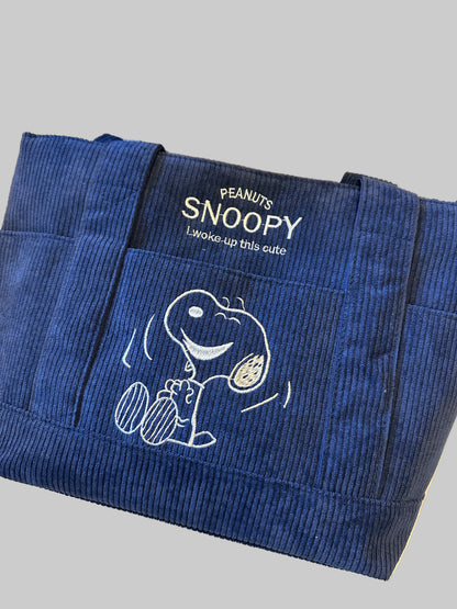 Snoopy Corduroy Tote Bag