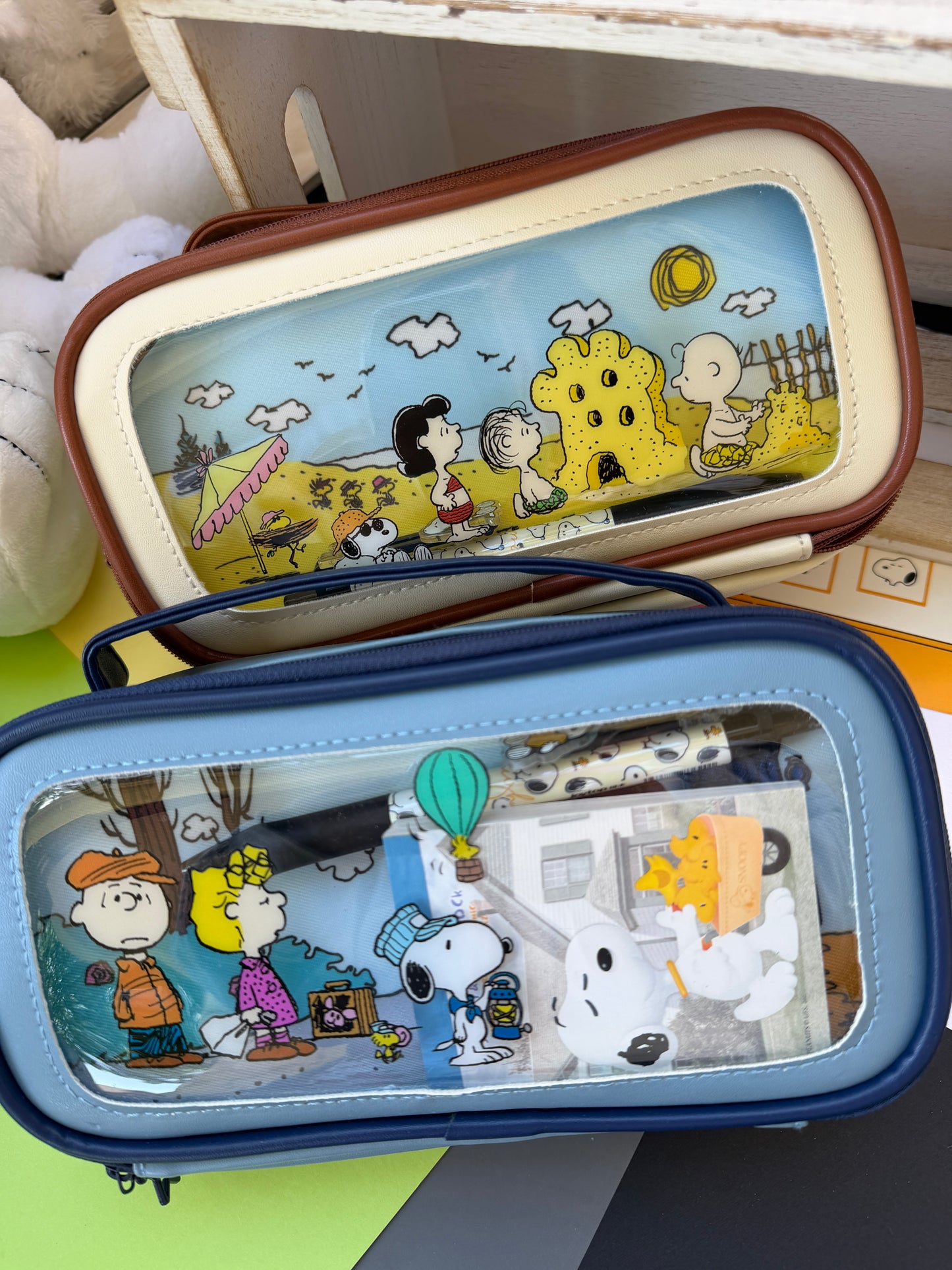 Snoopy Peanuts Pencil Case – Suitcase Style Multi-Compartment Organizer