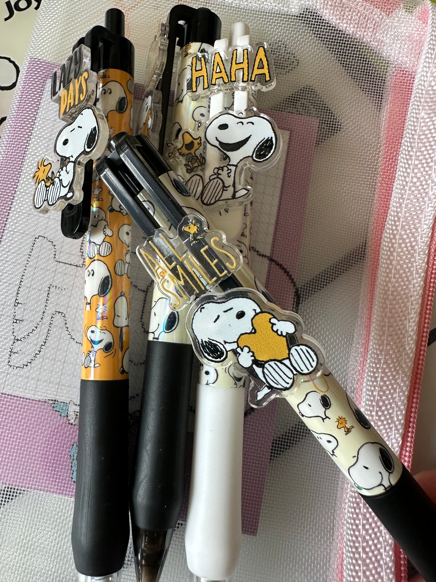 Snoopy Peanuts Gel writing pens set of 3