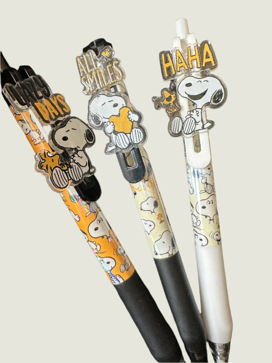 Snoopy Peanuts Gel writing pens set of 3