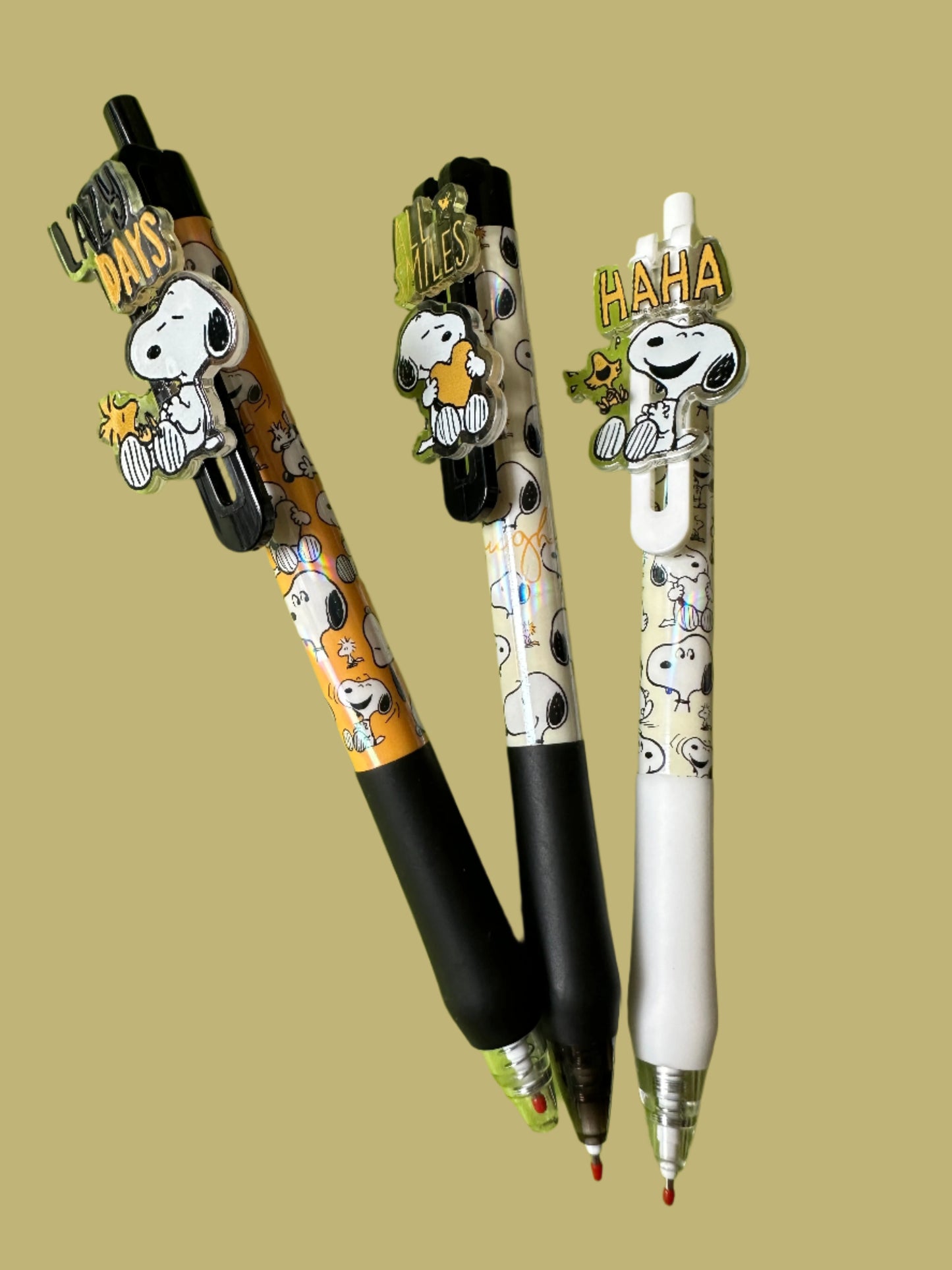 Snoopy Peanuts Gel writing pens set of 3