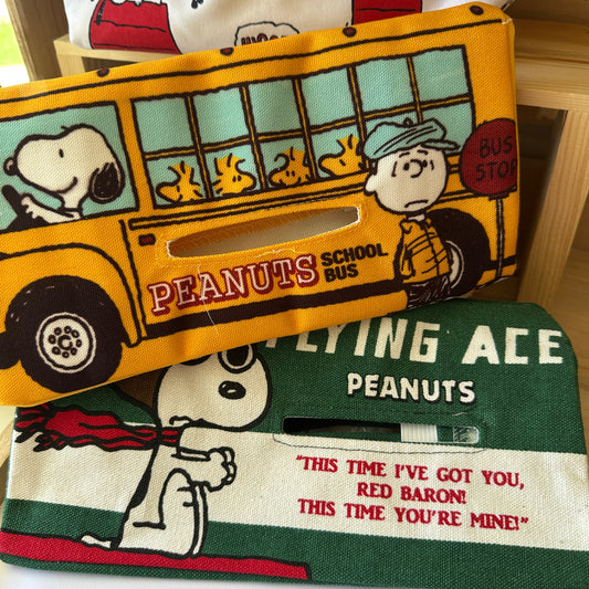 Snoopy Fabric Tissue box Cover with Handle