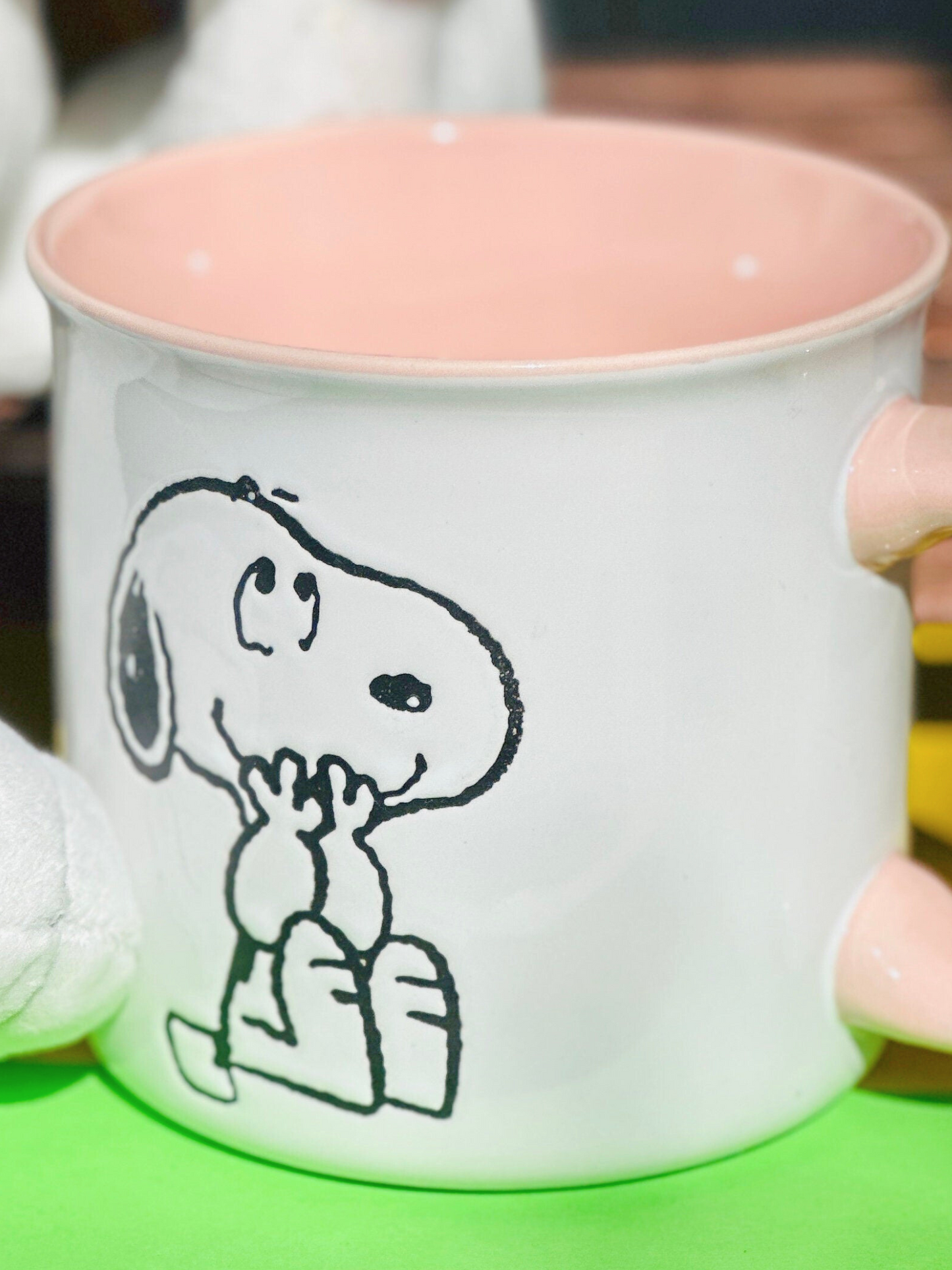 Snoopy Mug Collection - Sweet Pink Snoopy - Large Size 21 oz