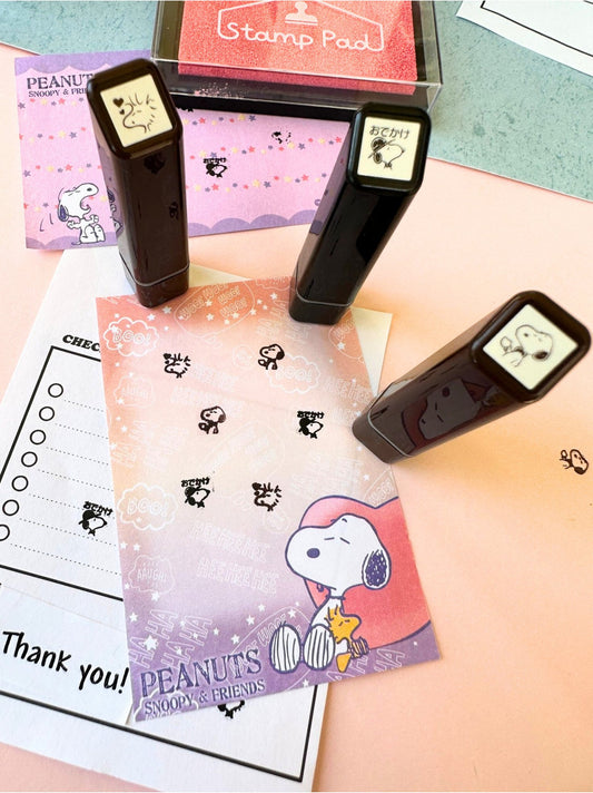 Cartoon Snoopy Mini Ink Craft Stamp Set - SnoopBe