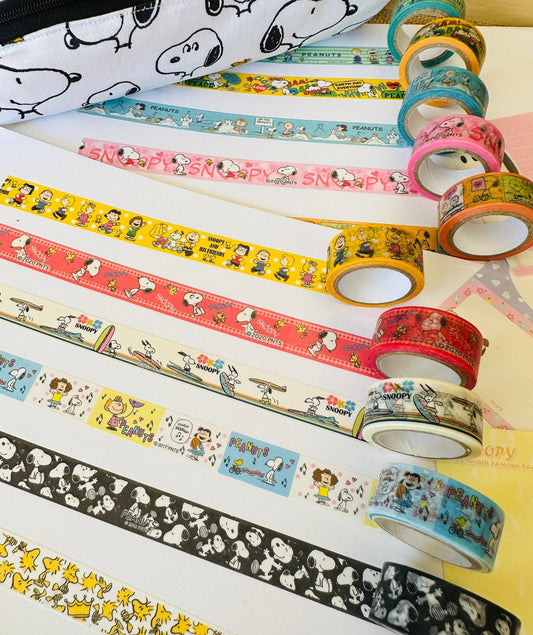 Cute Snoopy Cartoon Washi Tape Kawaii Anime Diy Journaling Scrapbooking Crafting Decorative Adhesive Tape Sticker Gifts - SnoopBe