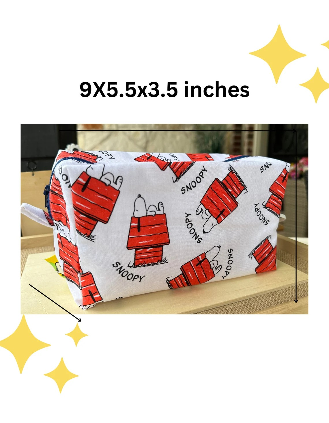 Snoopy Dog House Foldable Cotton Travel Pouch