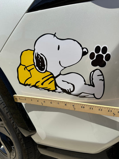 Snoopy Stickers Cool Car Decal- Layered Sticker Decal - Cars Notebook Tablet Mac Laptop Bullet Journal Decal Stickers Layered