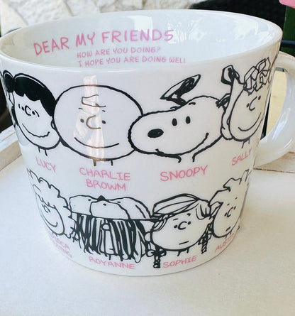 Snoopy Mug Collection 16 oz Coffee Mug - 2 Designs - My Dear Friend / Snoopy Thank You