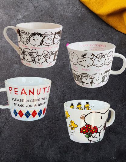 Snoopy Mug Collection 16 oz Coffee Mug - 2 Designs - My Dear Friend / Snoopy Thank You