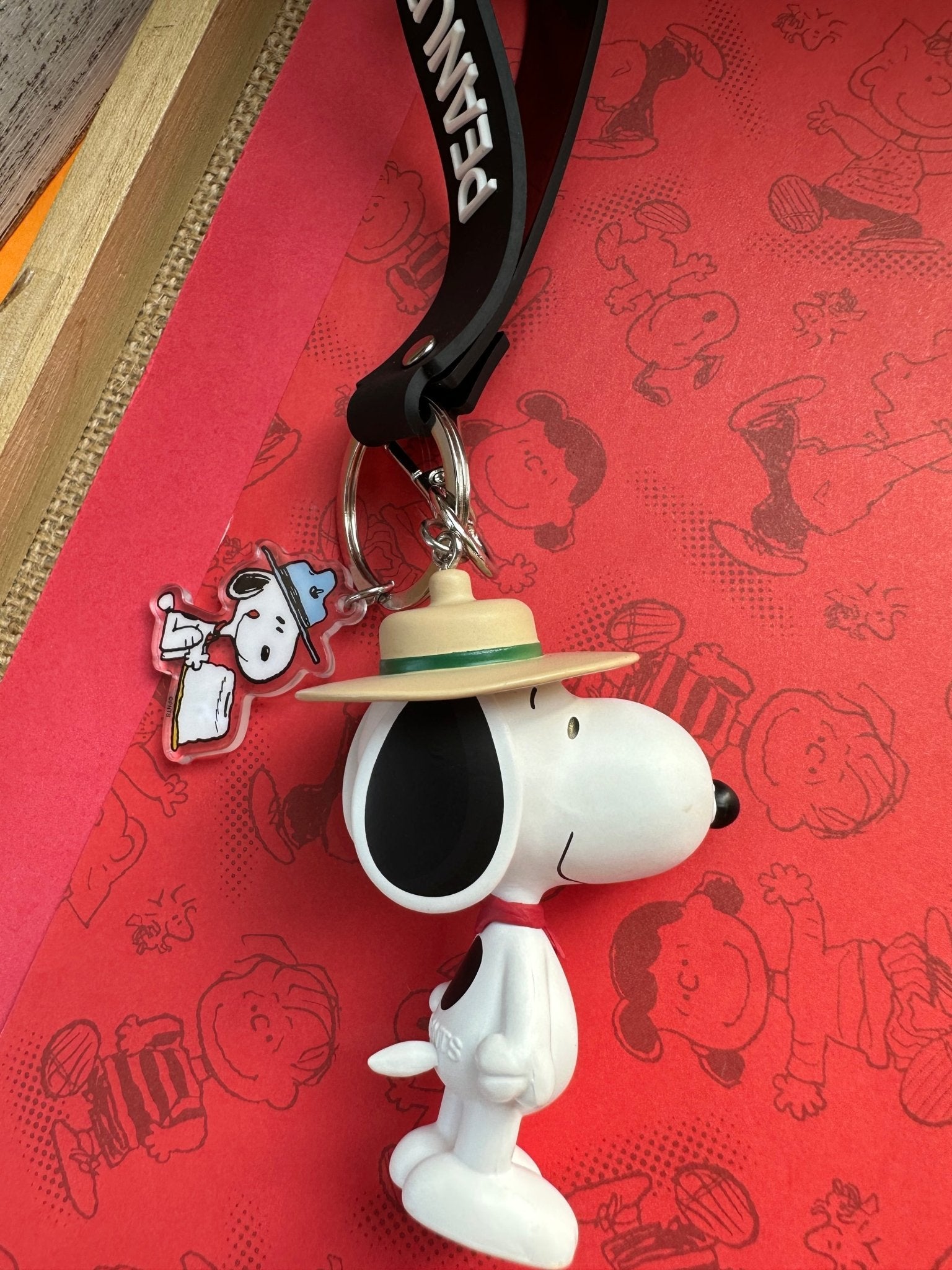 NEW Summer Collection - Snoopy and Friends Key Ring with Charm - Camper Snoopy / Sweet Belle - SnoopBe