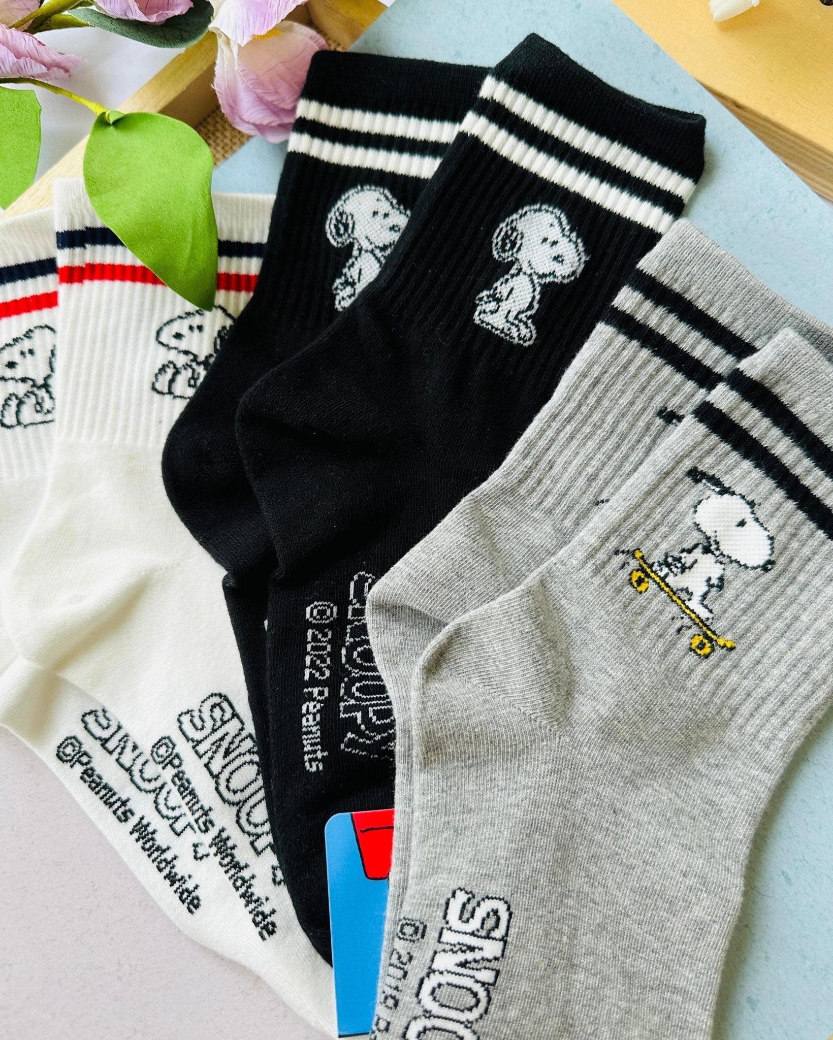 Peanuts Snoopy Comfort Ankle Socks Set of 3 pairs - SnoopBe