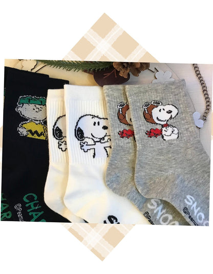 Peanuts Snoopy Long Comfort Crew Socks - SnoopBe