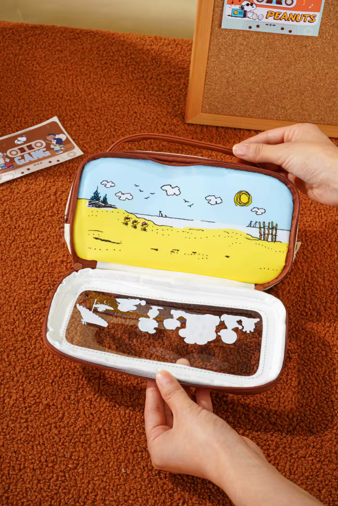 Snoopy Peanuts Pencil Case – Suitcase Style Multi-Compartment Organizer