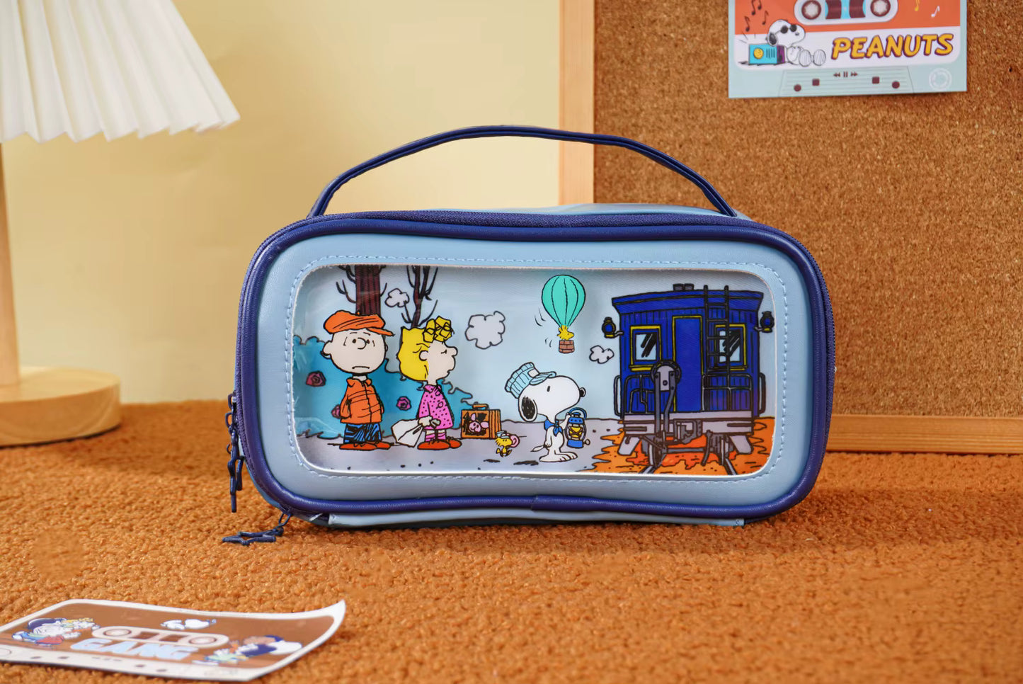Snoopy Peanuts Pencil Case – Suitcase Style Multi-Compartment Organizer bag