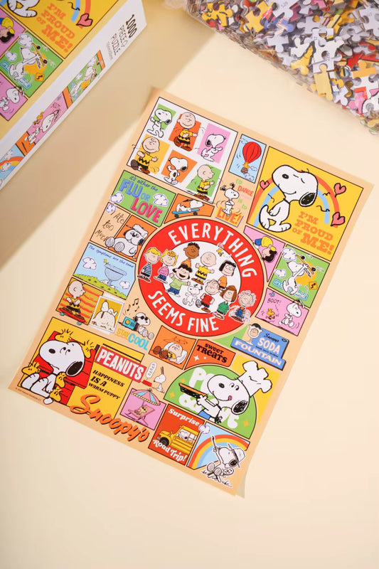 Snoopy Adventure Acrylic Shaker Puzzle 1000 Pc – Eco-Friendly Kids Toy Gift